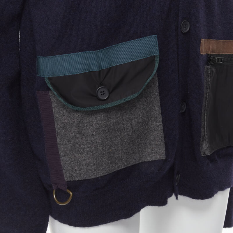 Kolor Technical Pockets Cardigan - Back view