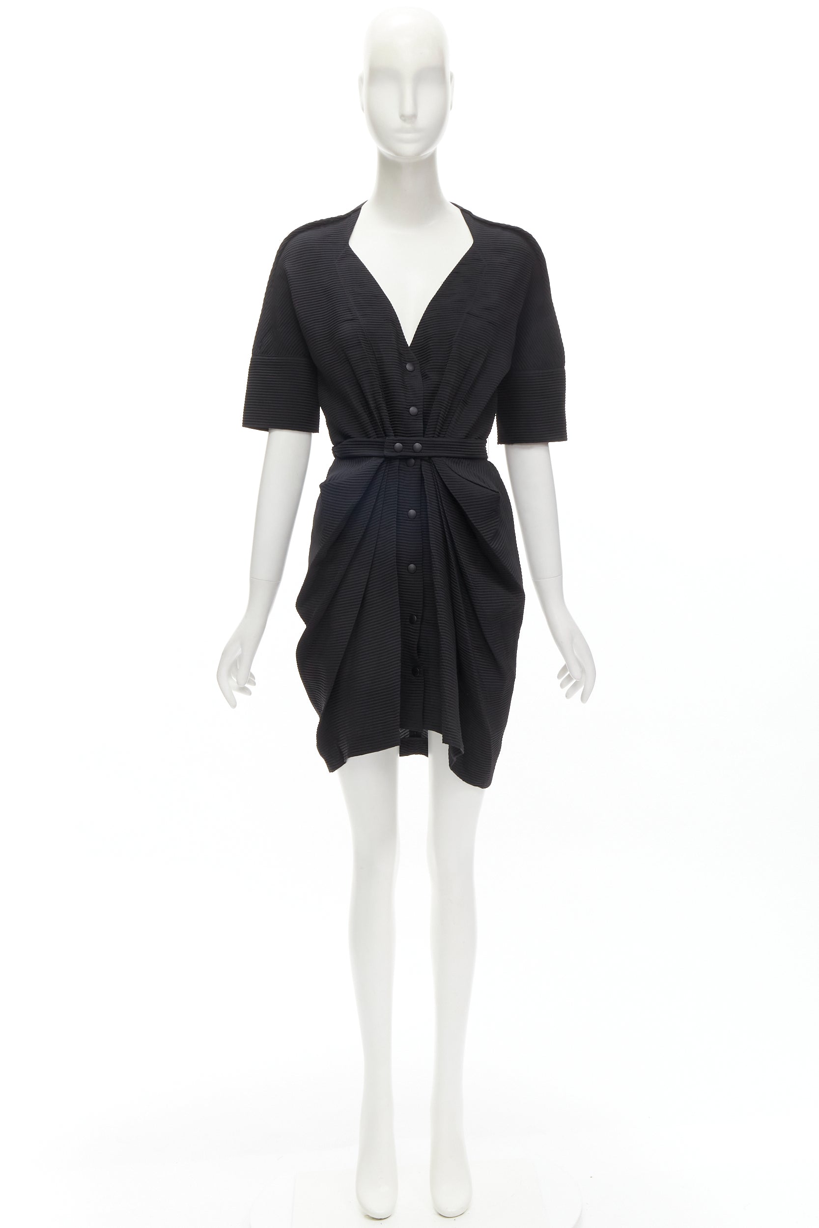 Balenciaga Plunge Gathered Dress - Image 12