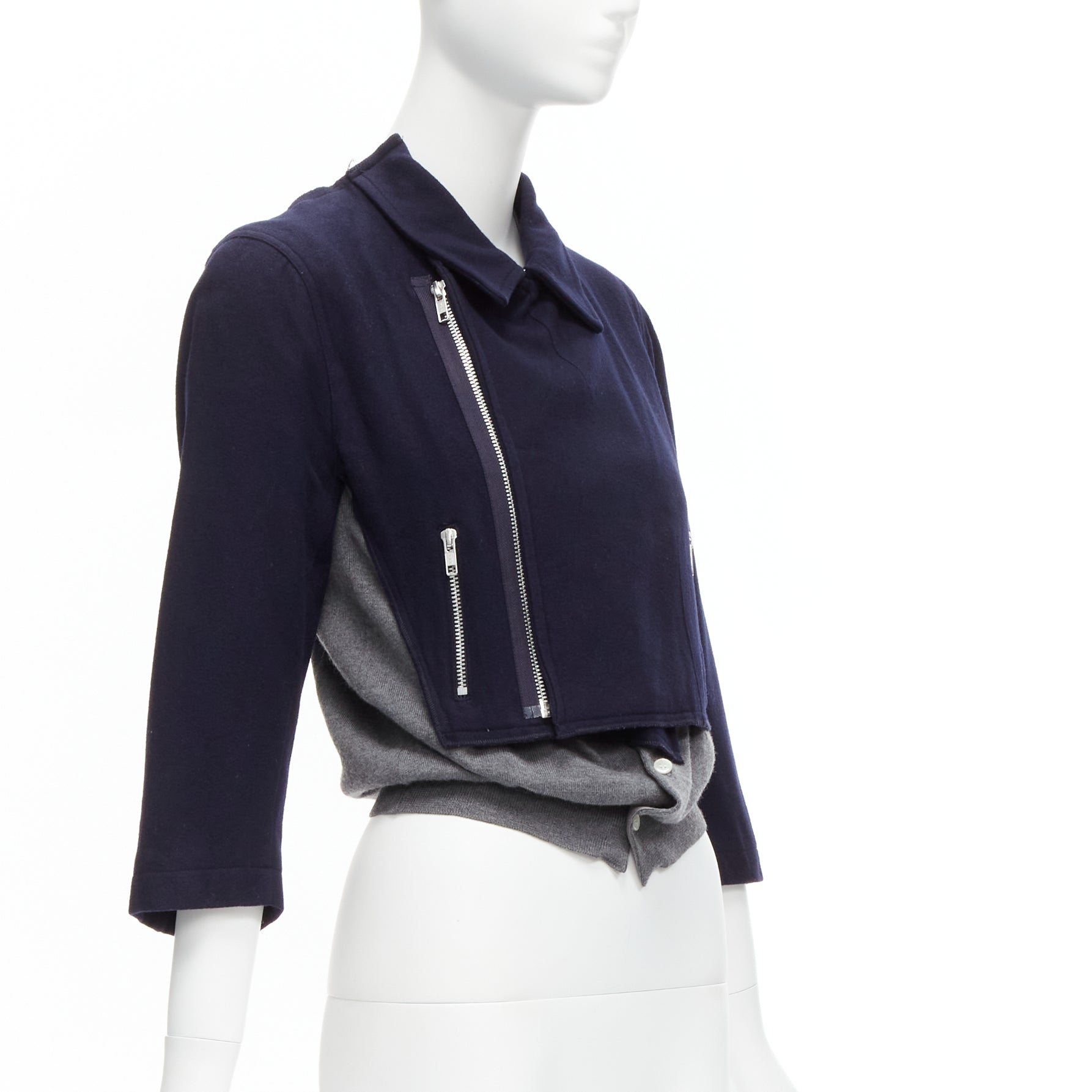 Comme Des Garcons Hybrid Biker Cardigan - Back view