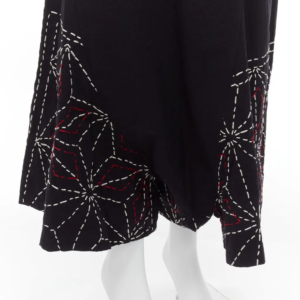 Yohji Yamamoto Stitched Harem Pants Black Very good - Back View
