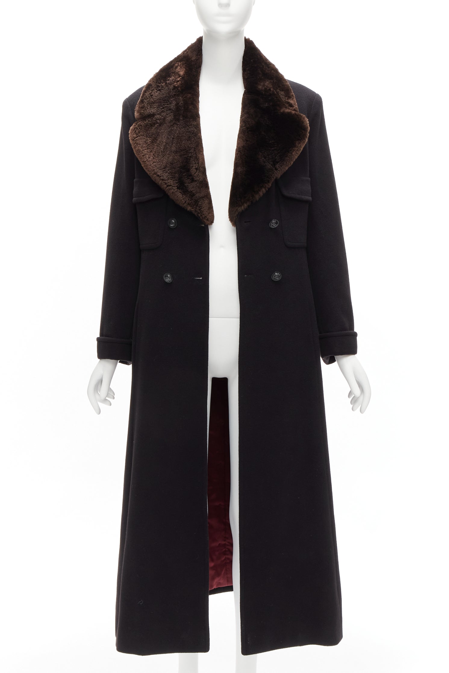 Chanel Brown Fur Collar A-line Coat - Image 6