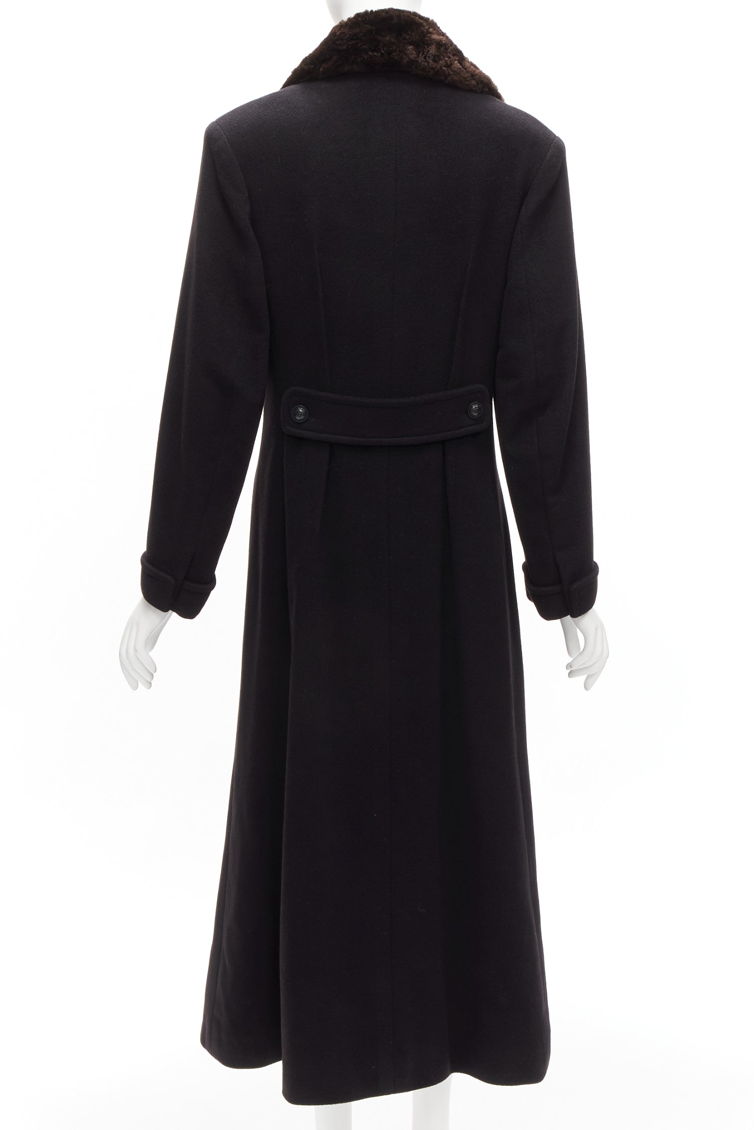 Chanel Brown Fur Collar A-line Coat - Detail 1