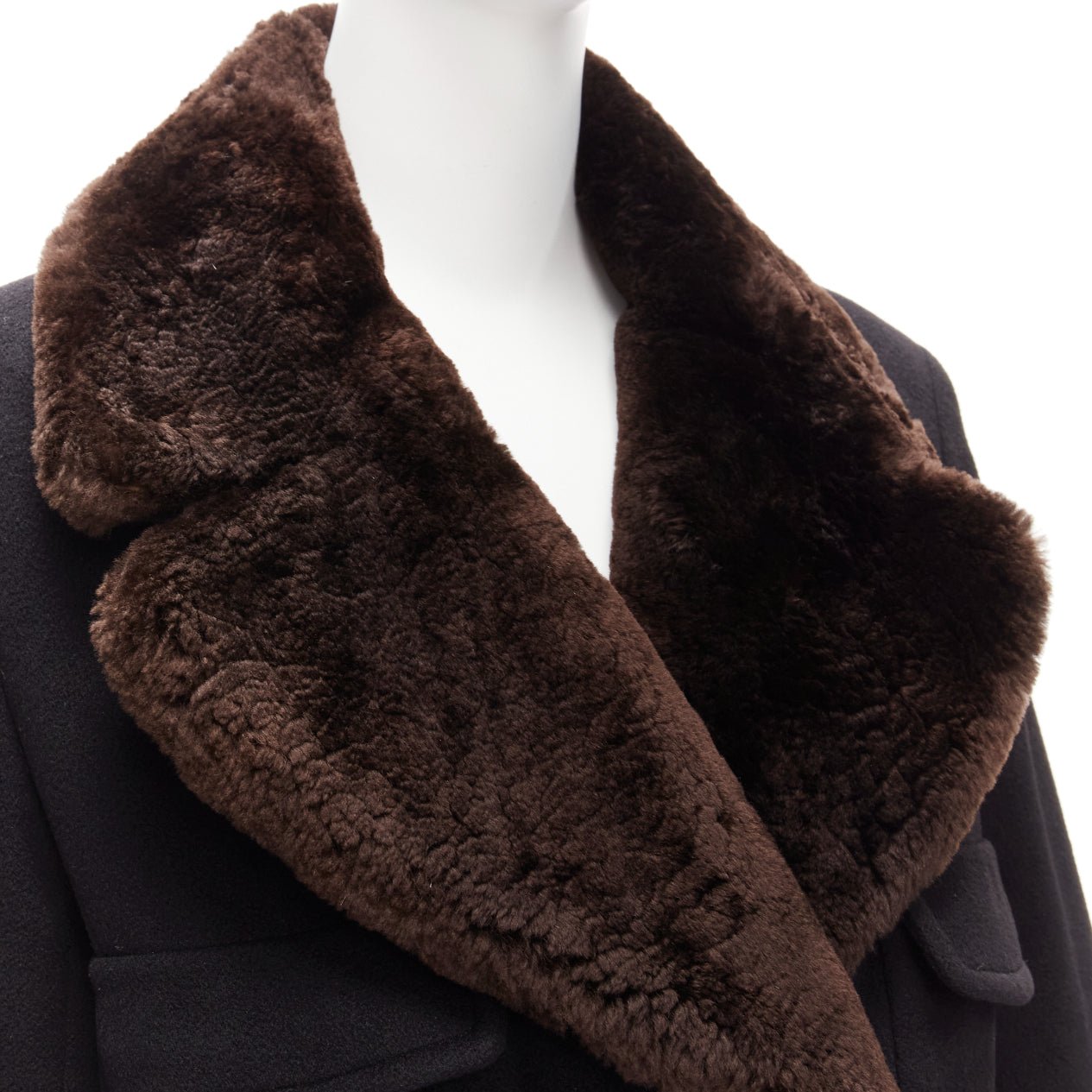 Chanel Brown Fur Collar A-line Coat - Image 11