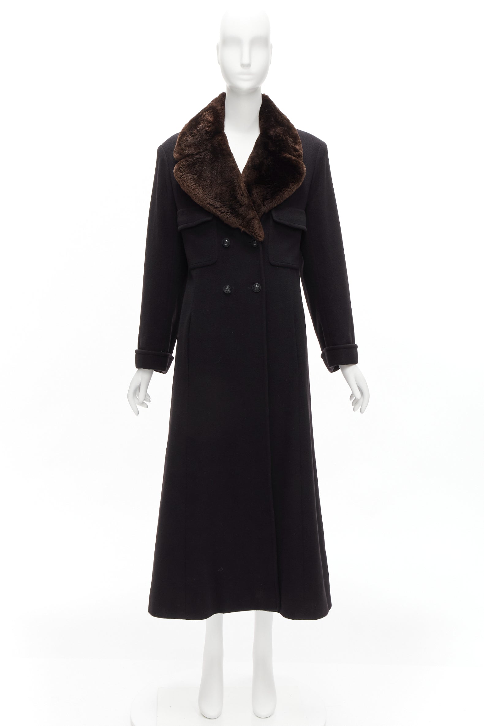 Chanel Brown Fur Collar A-line Coat - Image 13