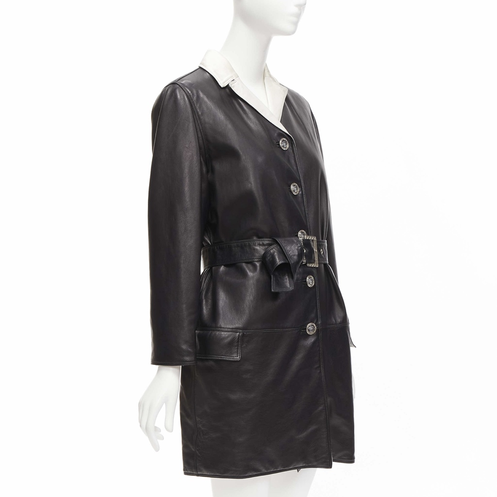 Gianni Versace Medusa Button Coat - Side view