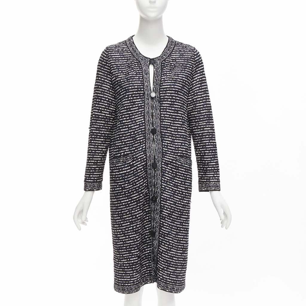 Christian Dior Navy Light Weave Long Coat