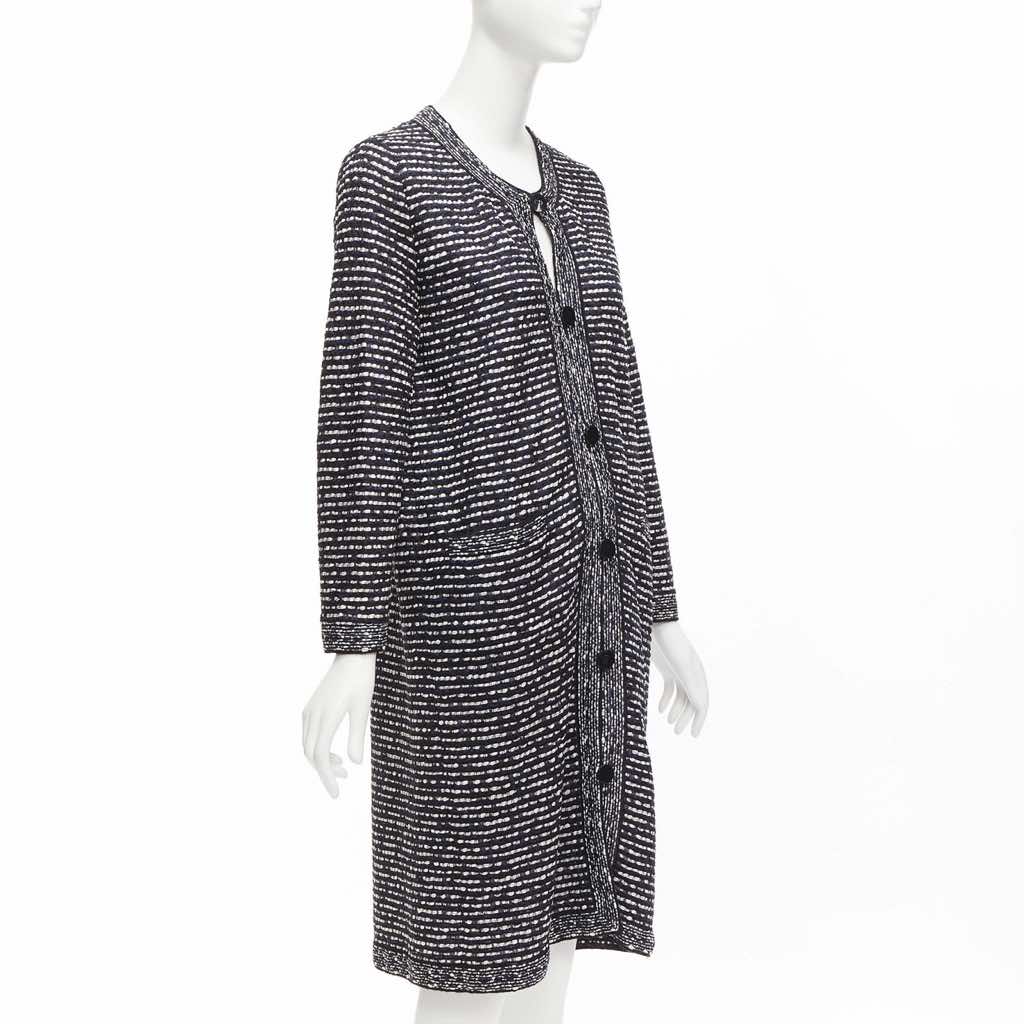 Christian Dior Navy Light Weave Long Coat - 4
