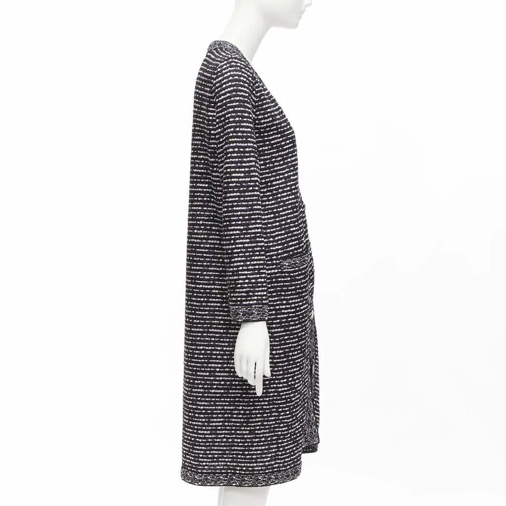 Dior Navy Light Weave Long Coat Navy Polyamide Very good - Box View