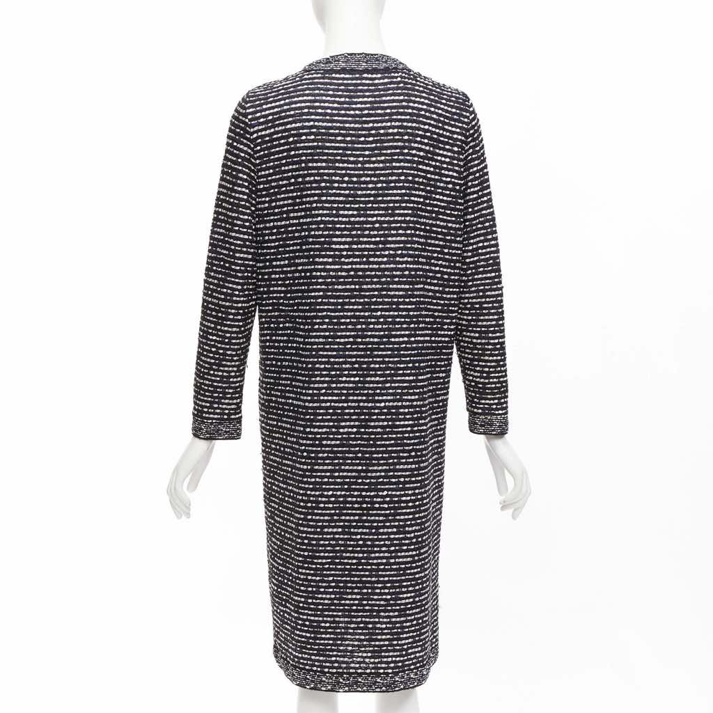 Christian Dior Navy Light Weave Long Coat - Detail 1