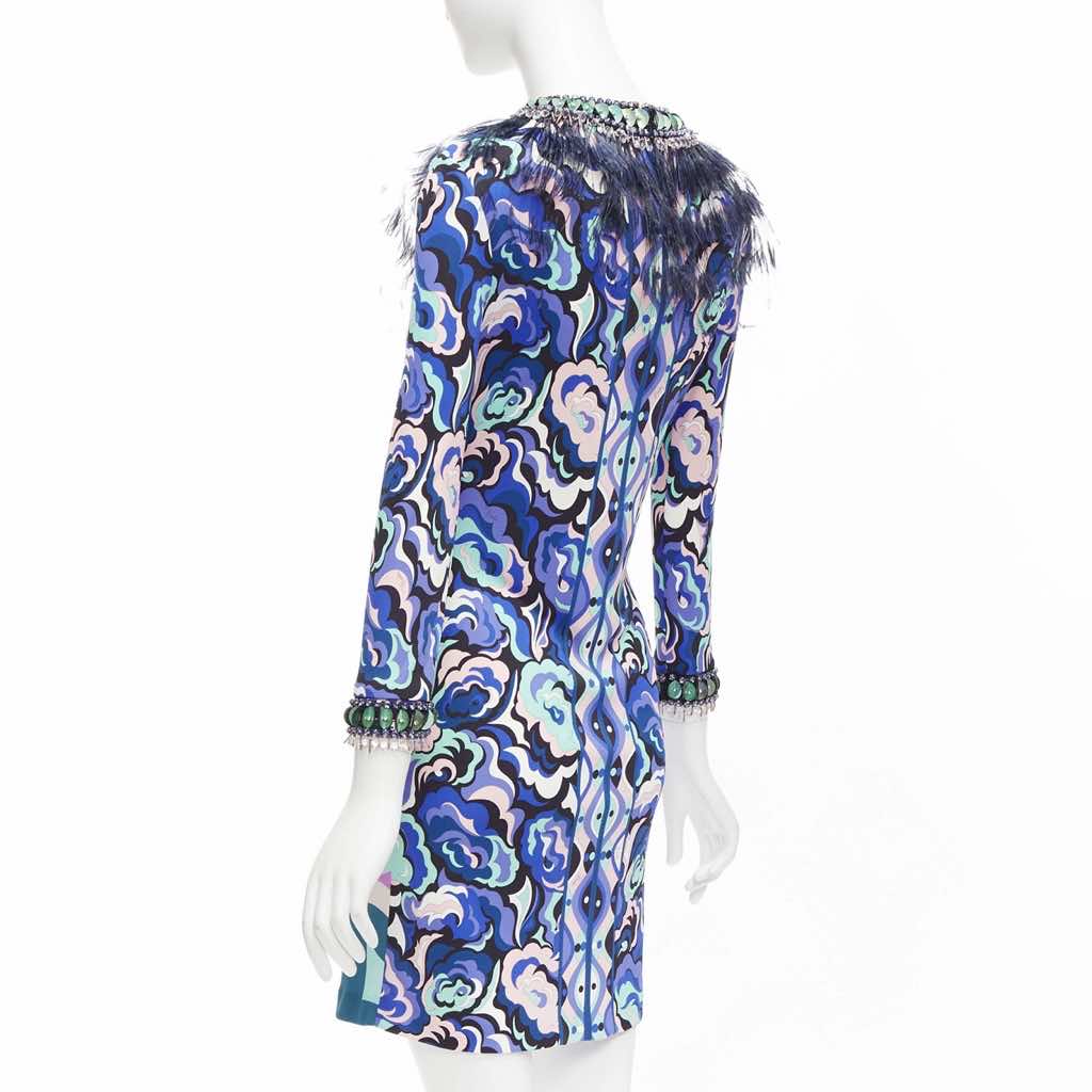 Emilio Pucci Feather Embellished Dress - Detail 1
