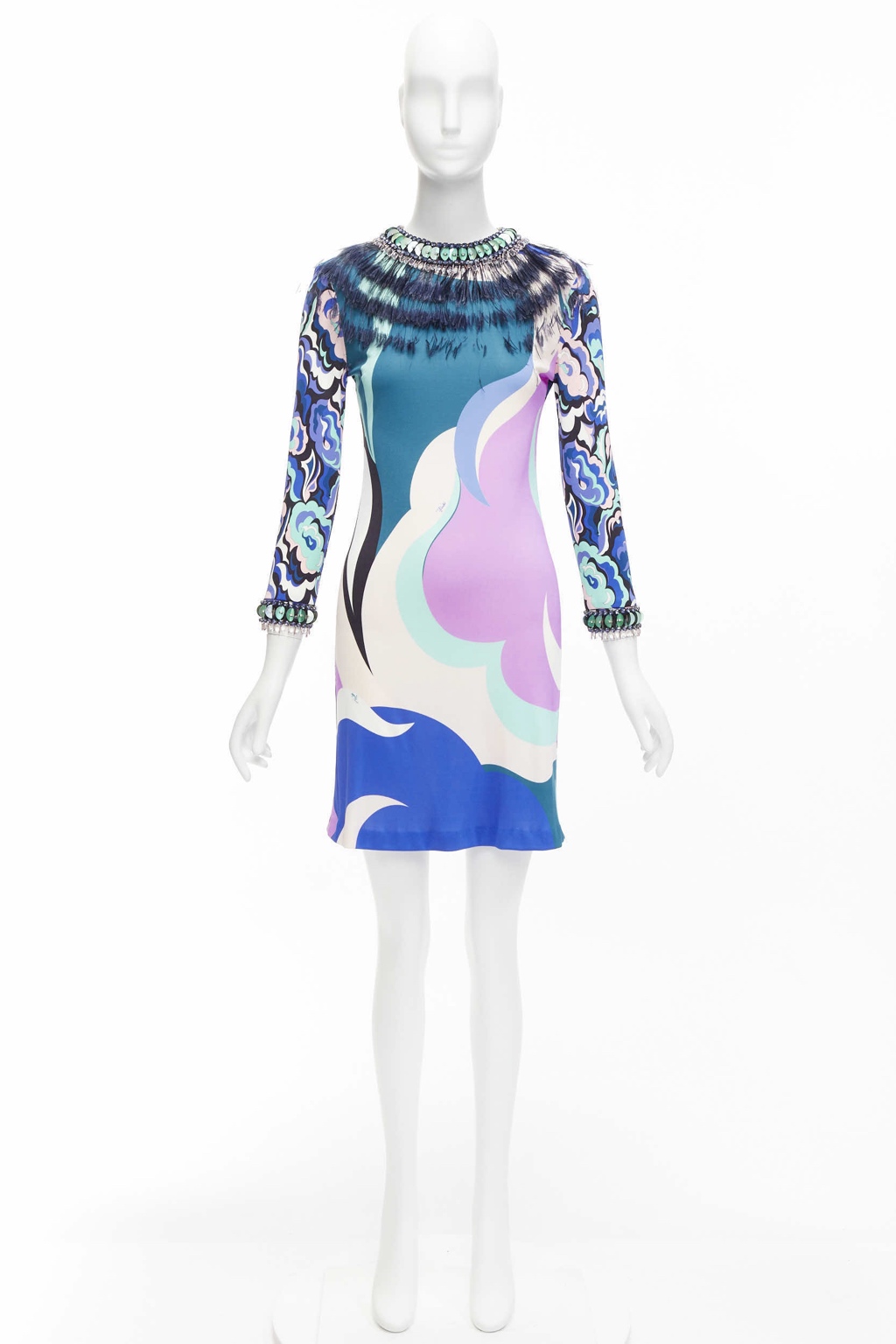 Emilio Pucci Feather Embellished Dress - Image 11