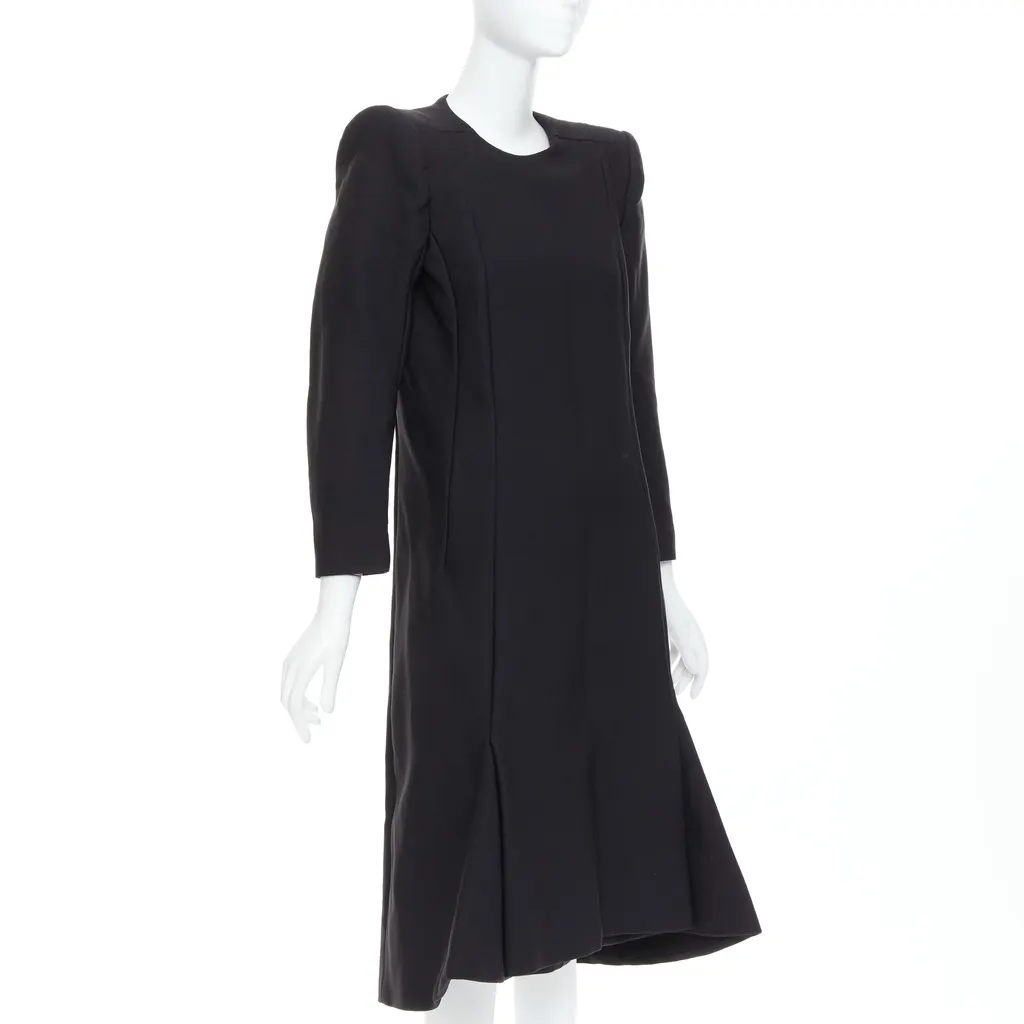 Balenciaga Padded Midi Dress Black Polyamide Very good - Inside View
