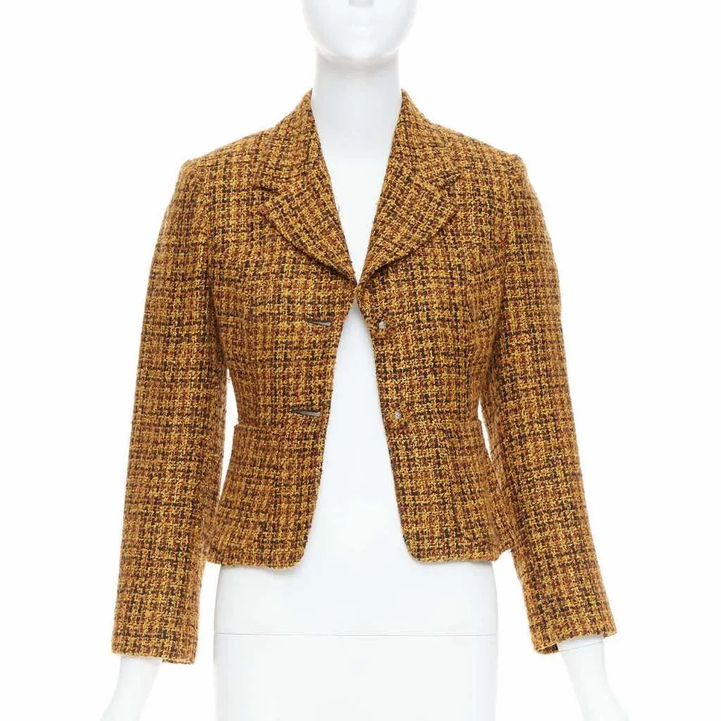 Versace Boucle Hook Jacket Yellow Good - Inside View