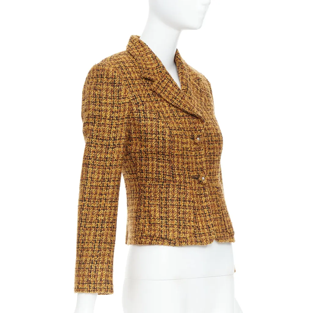 Versace Boucle Hook Jacket Yellow Good - Model View