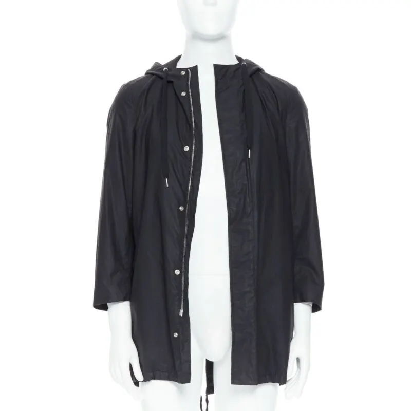 Dior Black Utilitarian Windbreaker Black Polyester Good - Front View