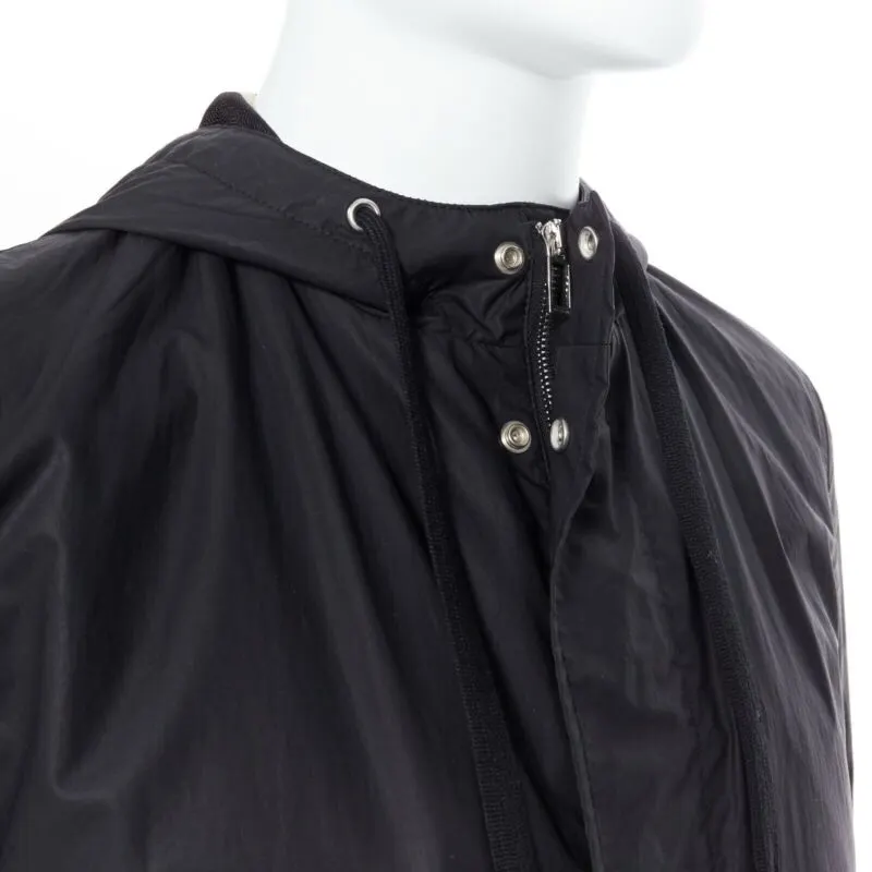 Dior Black Utilitarian Windbreaker Black Polyester Good - Back View