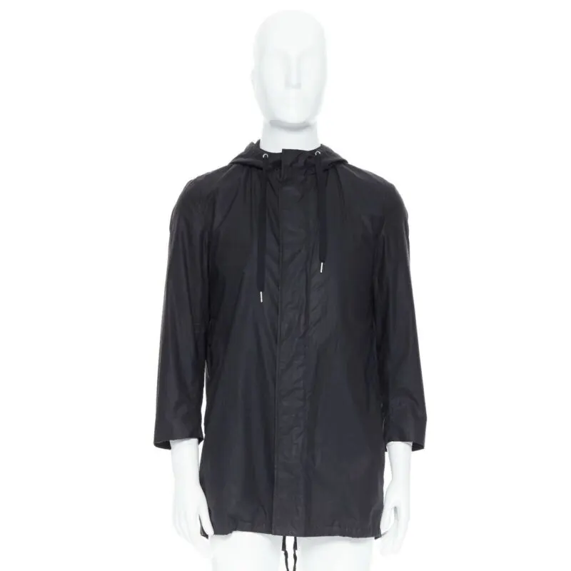 Dior Black Utilitarian Windbreaker Black Polyester Good - Inside View