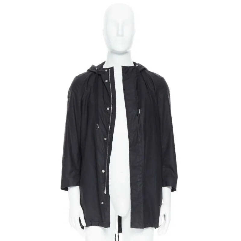 Dior Black Utilitarian Windbreaker Black Polyester Good - Model View
