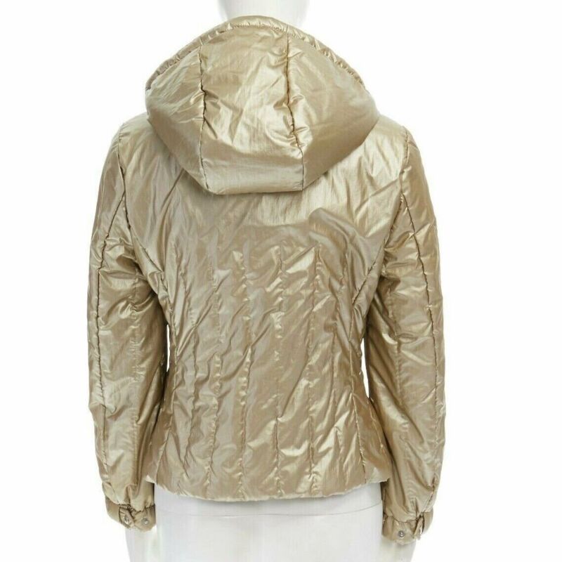 Prada Gold Nylon Winter Jacket - 4