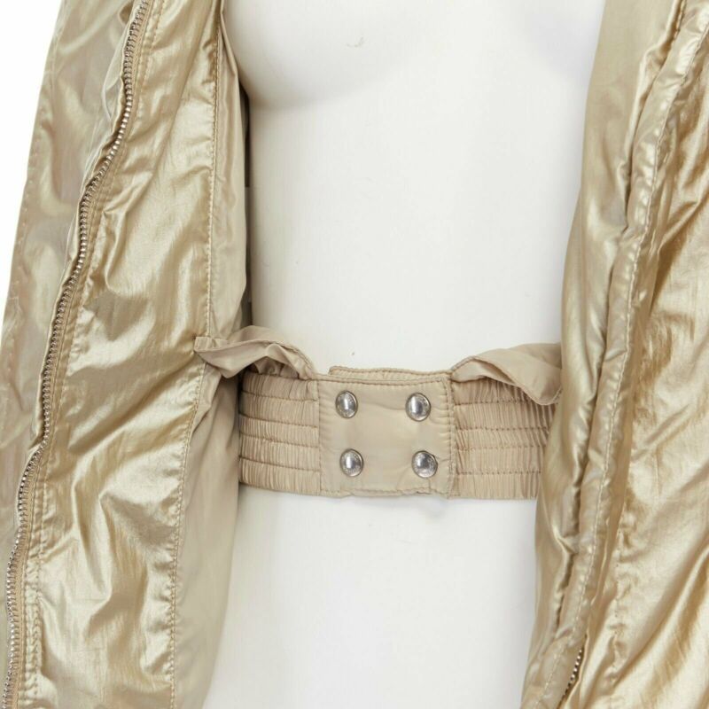Prada Gold Nylon Winter Jacket - Image 10