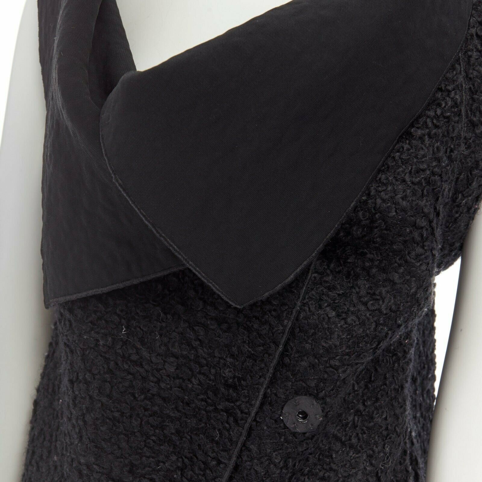 Roland Mouret Wool Draped Vest Jacket - Back view