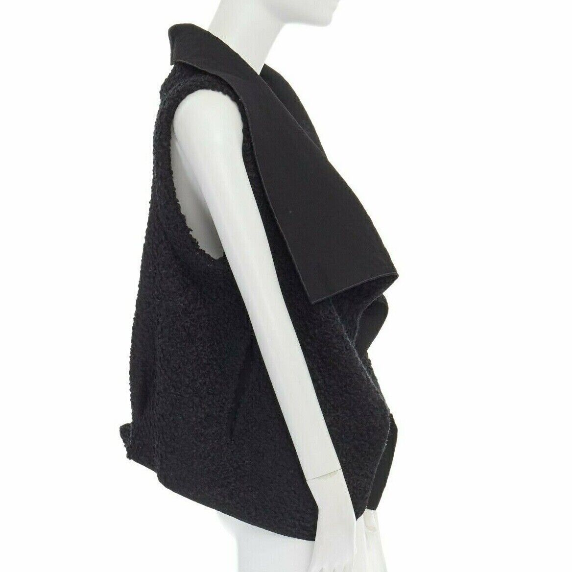 Roland Mouret Wool Draped Vest Jacket - Side view