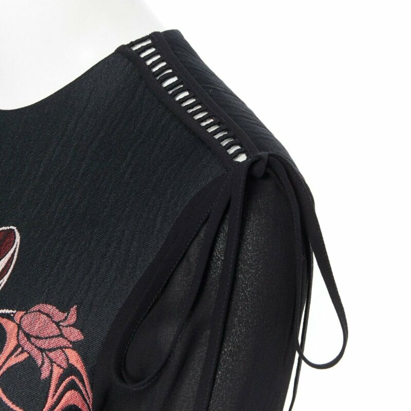 Giambattista Valli Floral Sheer Dress - Back view