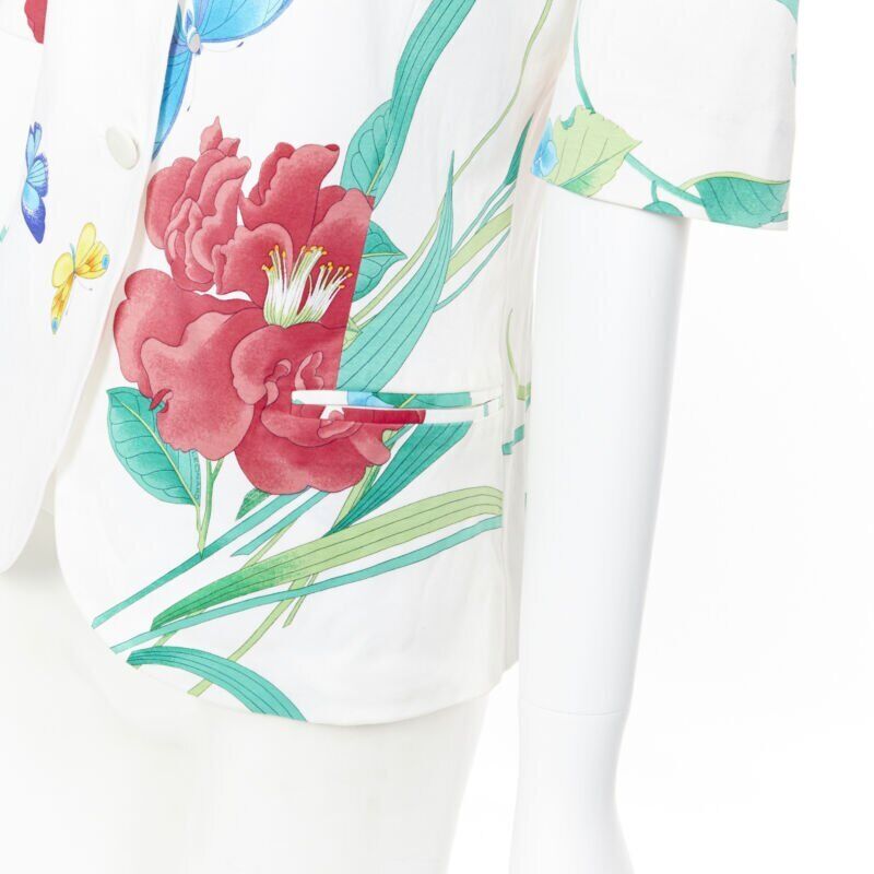Leonard White Floral Print Jacket - Back view