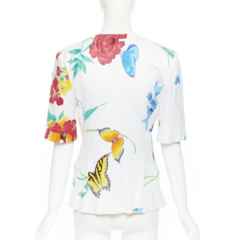 Leonard White Floral Print Jacket - Detail 1