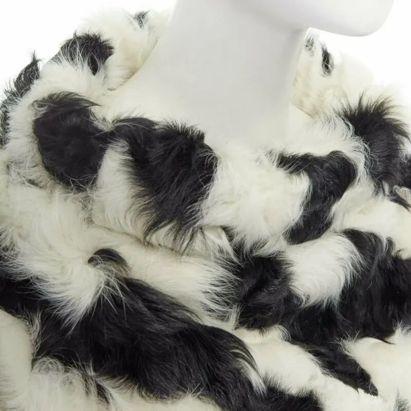 Dries Van Noten Goat Fur Boxy Sweater Black Fur Very good - Back View