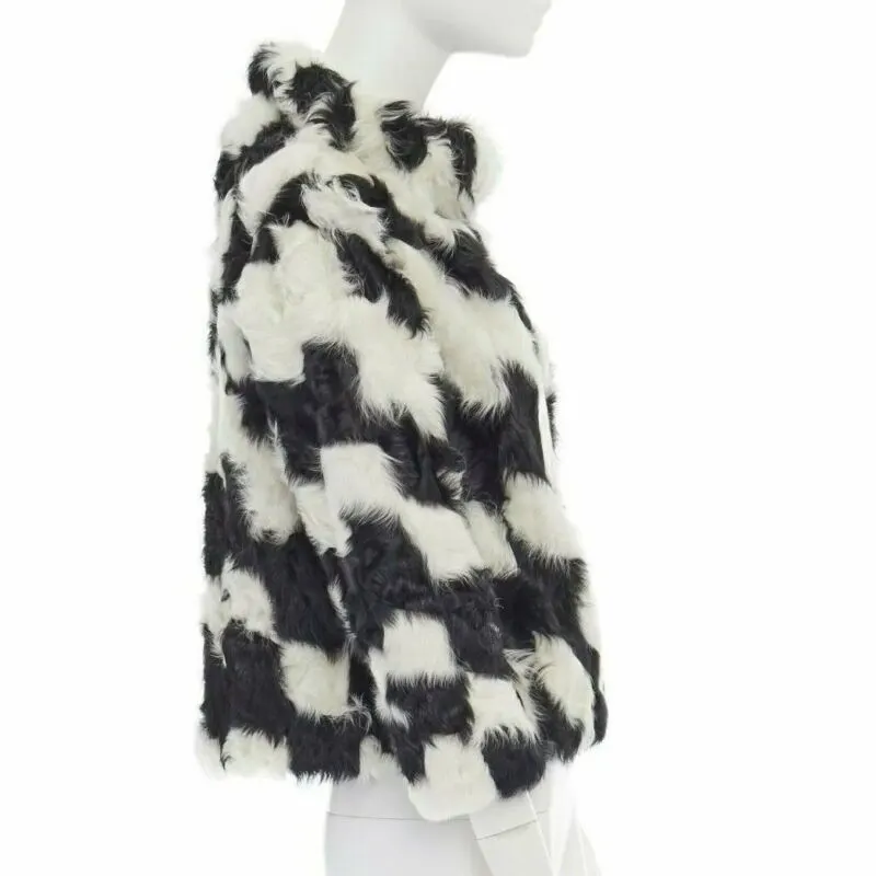 Dries Van Noten Goat Fur Boxy Sweater Black Fur Very good - Model View