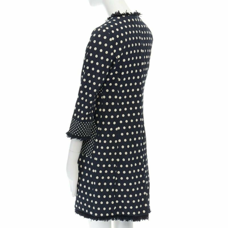 Tory Burch Navy Polka Dot Coat - Detail 1