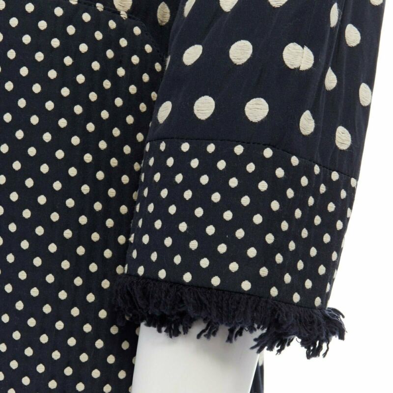 Tory Burch Navy Polka Dot Coat - Image 10
