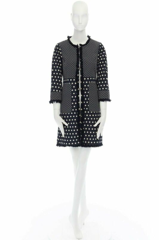 Tory Burch Navy Polka Dot Coat - Image 13