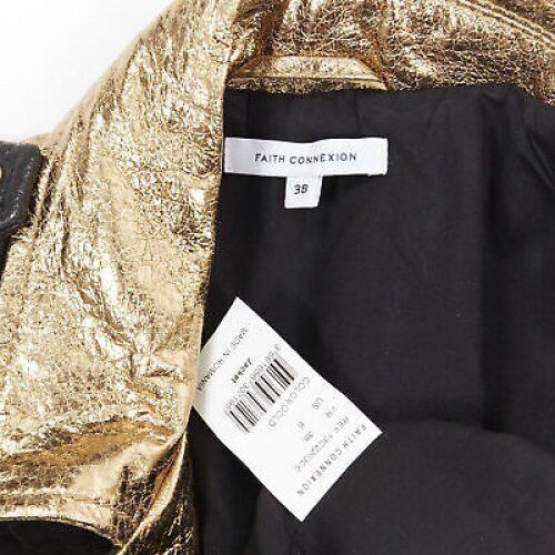 Faith Connexion Metallic Moto Jacket - Image 14