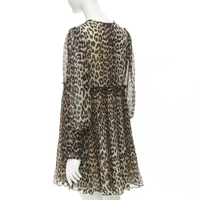Ganni Leopard Babydoll Dress - Detail 1