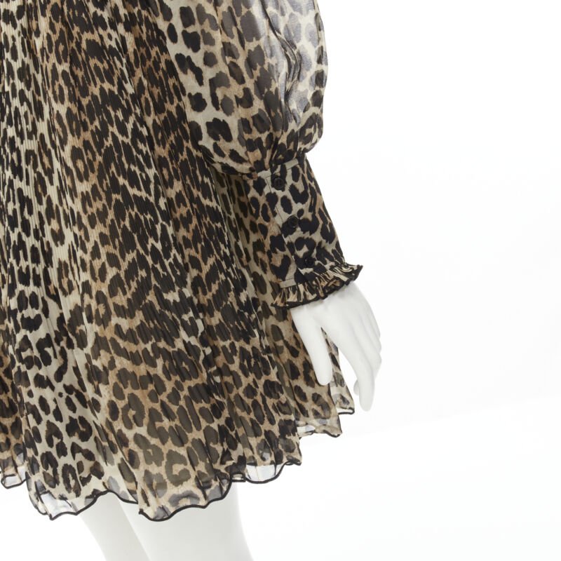 Ganni Leopard Babydoll Dress - Detail 2