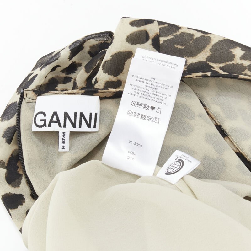 Ganni Leopard Babydoll Dress - Image 10