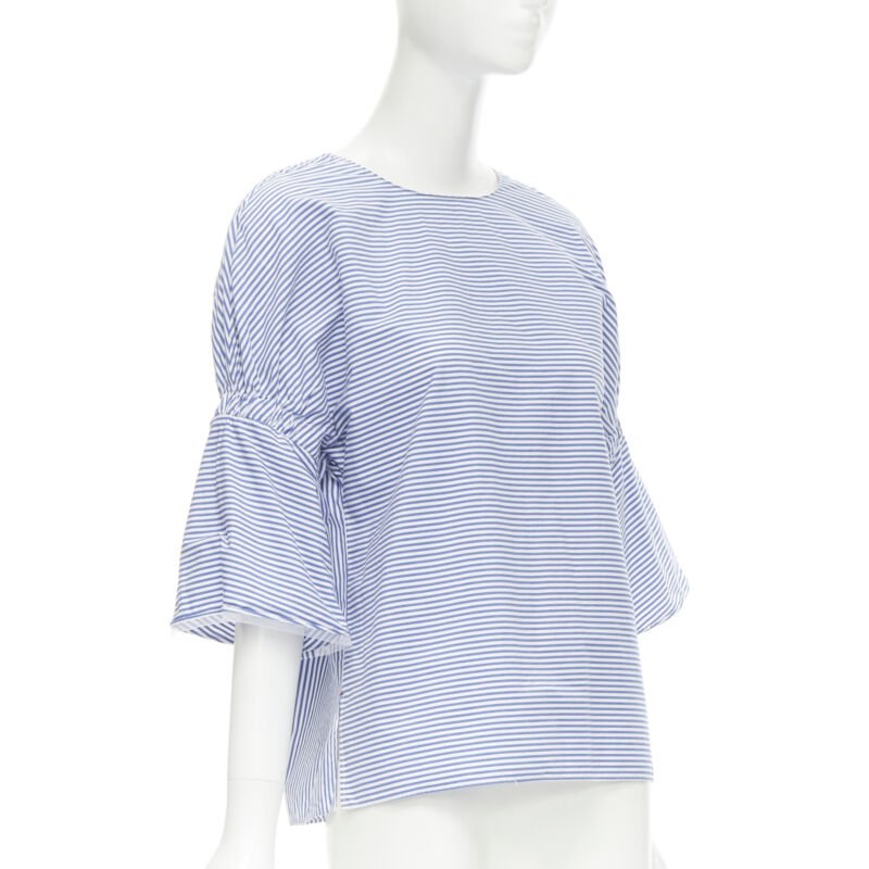Tibi Striped Bell Top