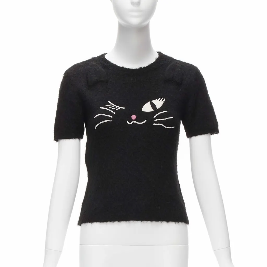 Moschino Winking Cat Sweater Black Never worn - Front View