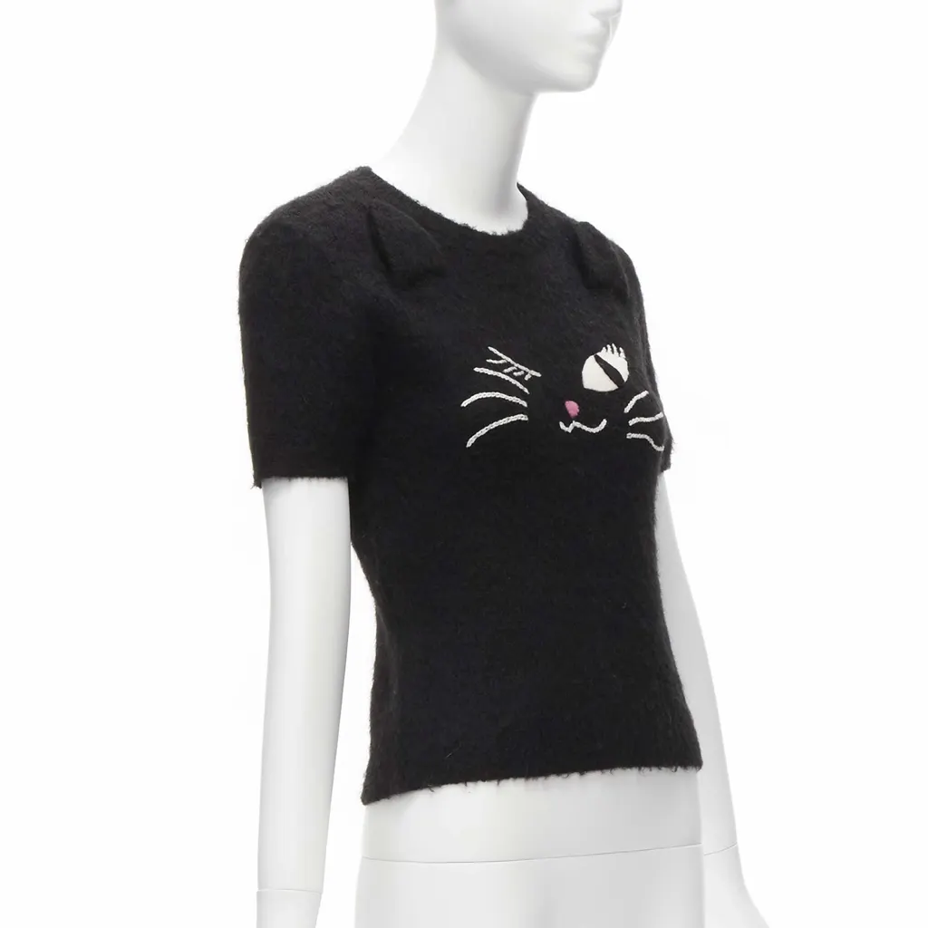 Moschino Winking Cat Sweater Black Never worn - Inside View