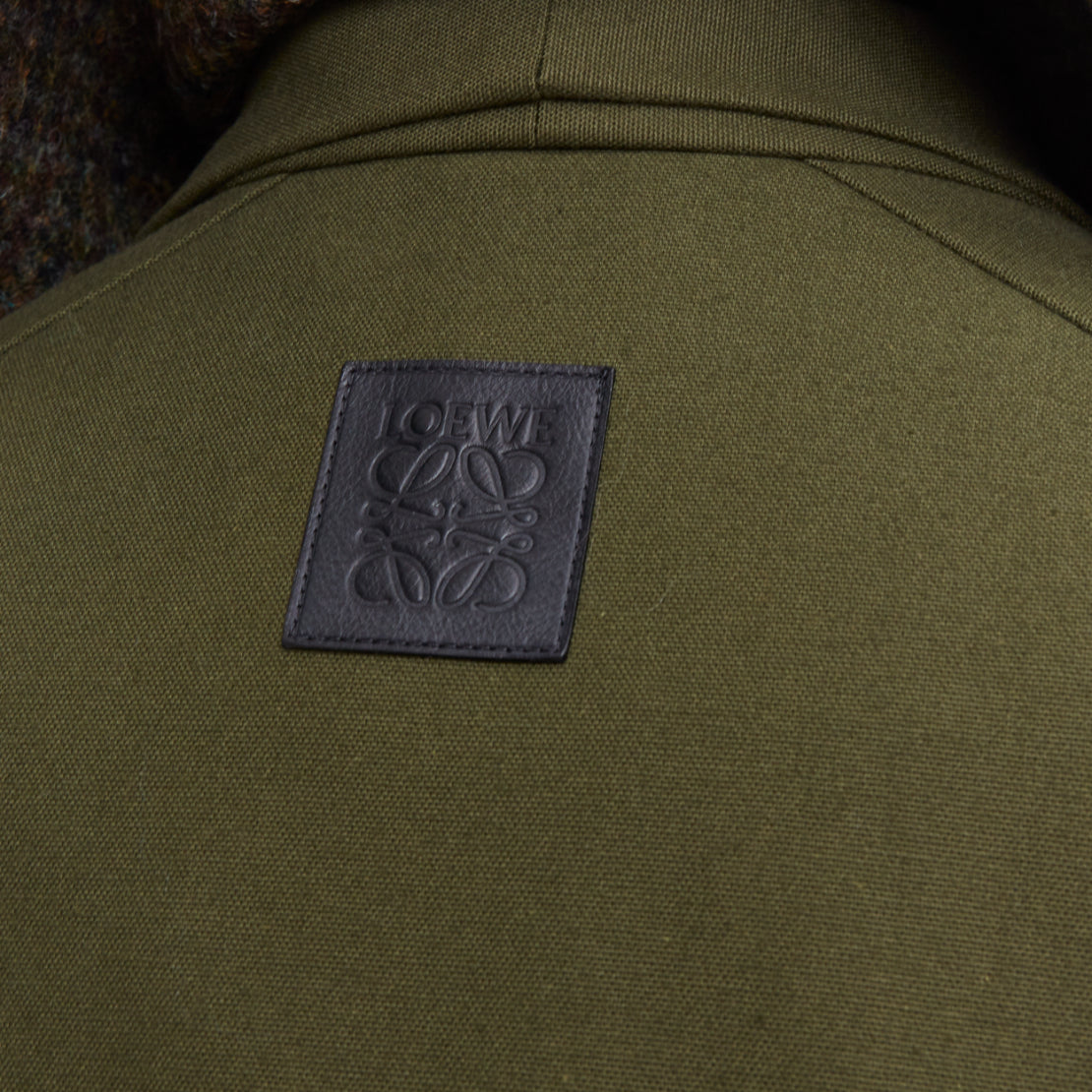 Loewe Green Tweed Swing Coat - Detail 2