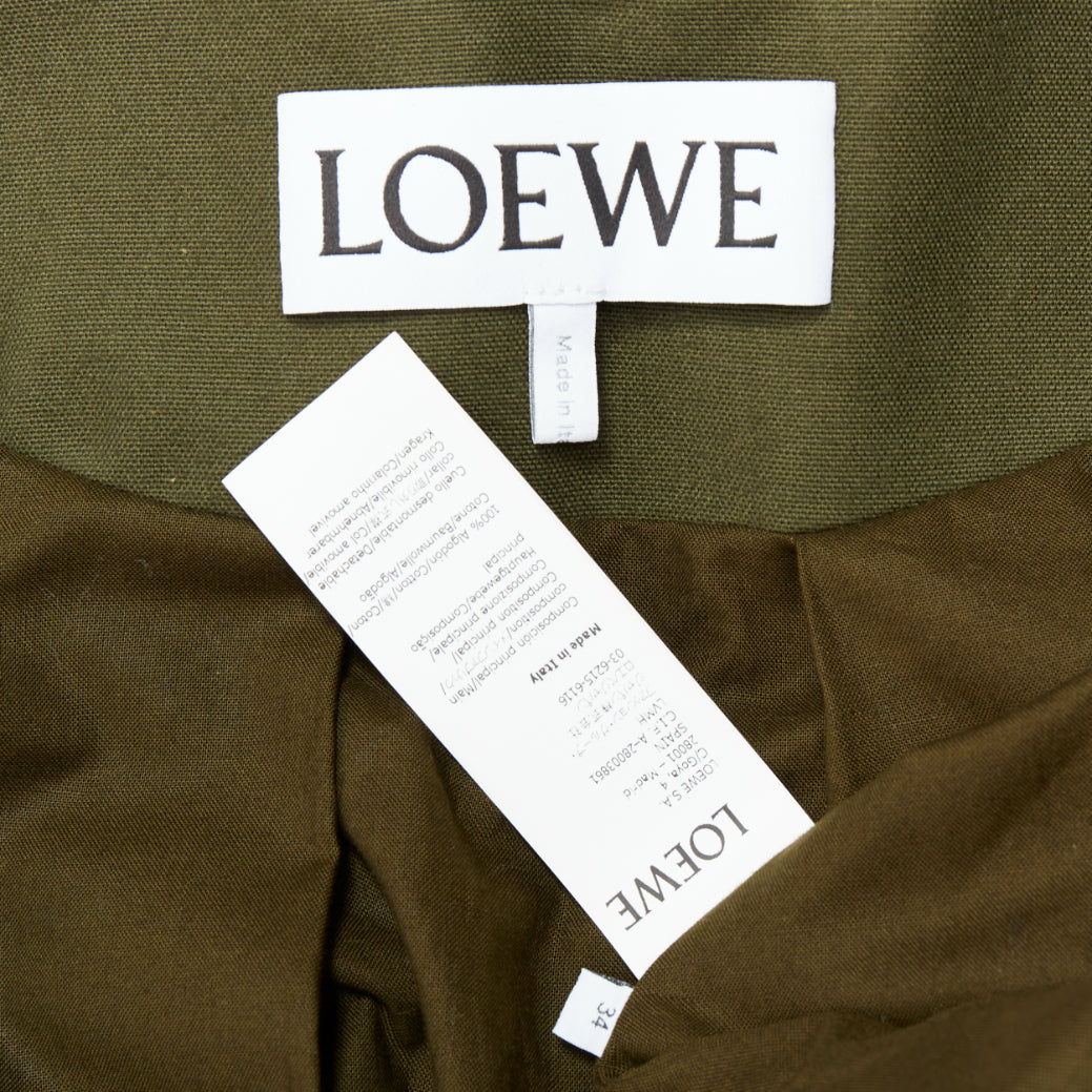 Loewe Green Tweed Swing Coat - Image 10