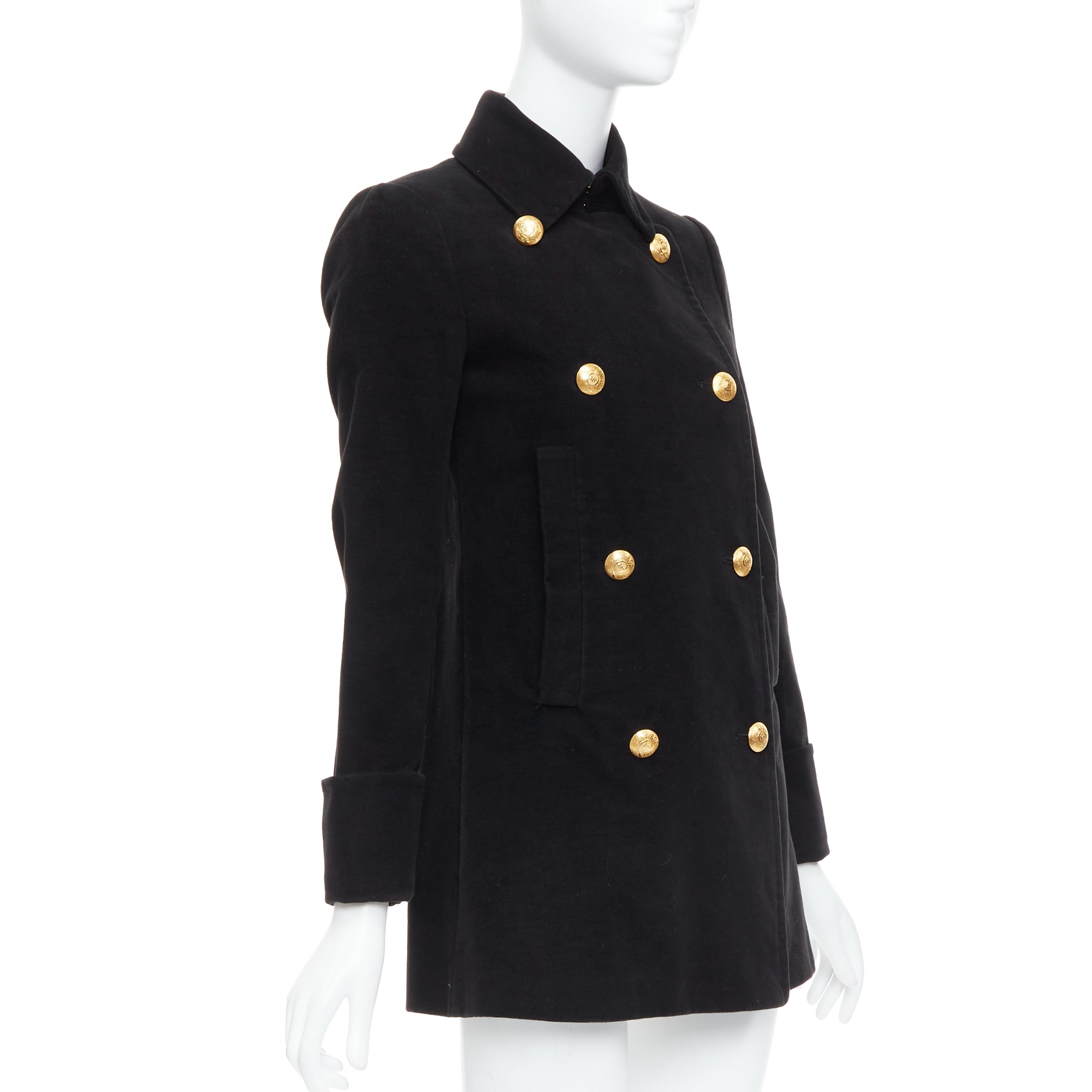 Alexander Mcqueen Black Double Breast Coat - 4