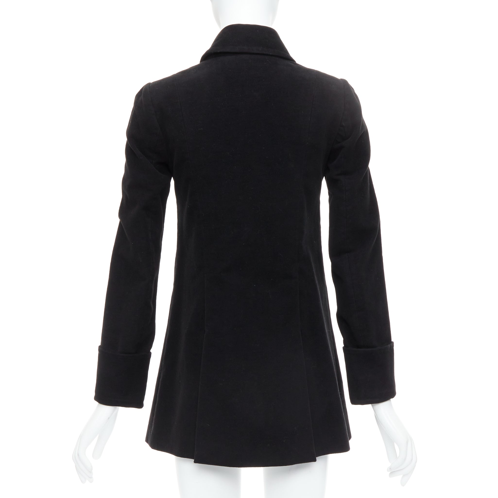 Alexander Mcqueen Black Double Breast Coat - Detail 1