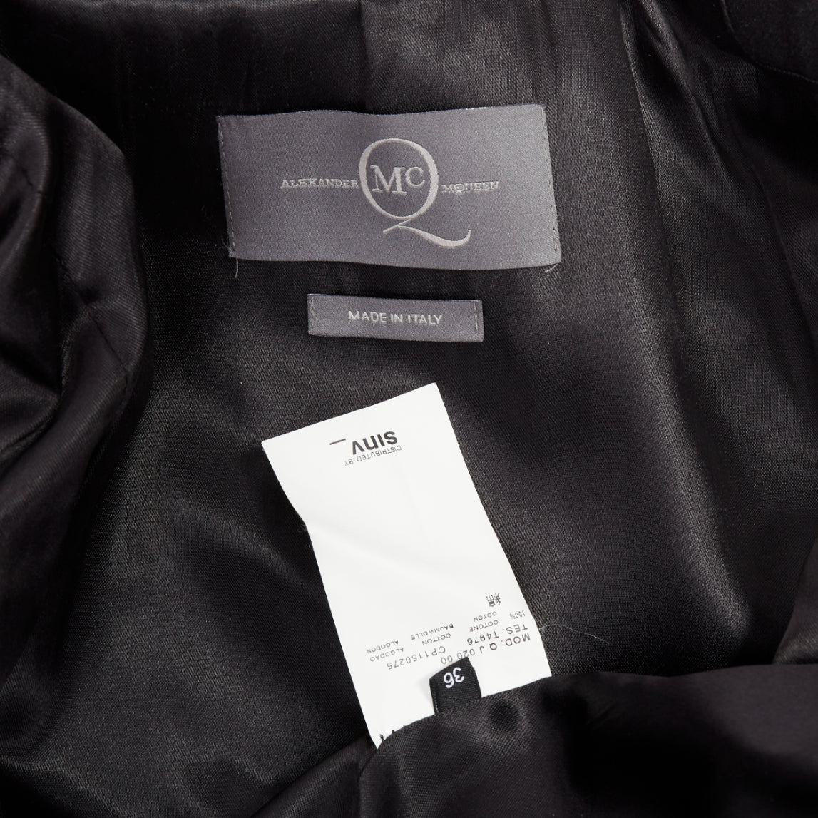 Alexander Mcqueen Black Double Breast Coat - Image 12