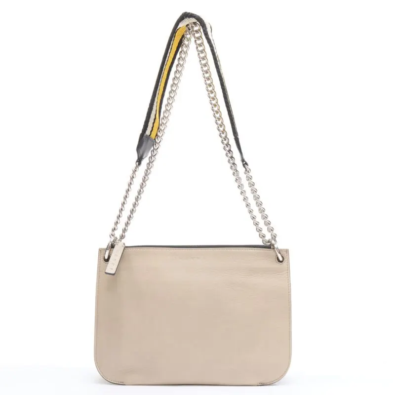Marni Shearling Soft Tote Beige Leather Very good - Box View