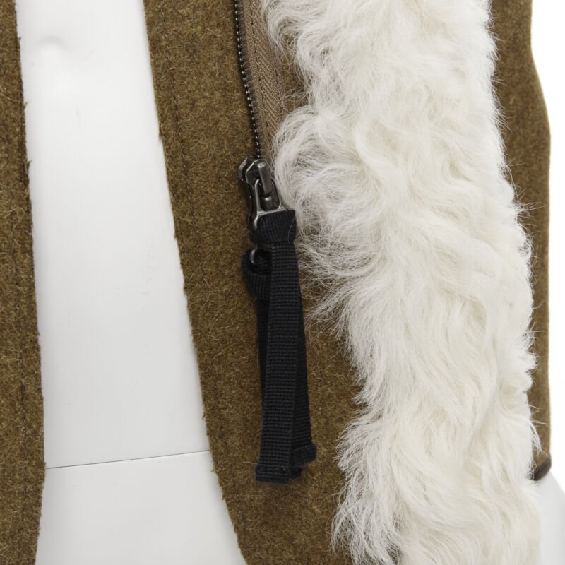 Marni Cream Shearling Winter Coat - Back view