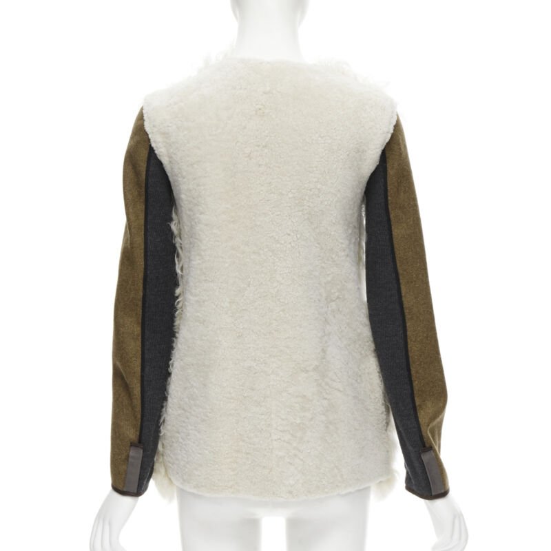 Marni Cream Shearling Winter Coat - Detail 1