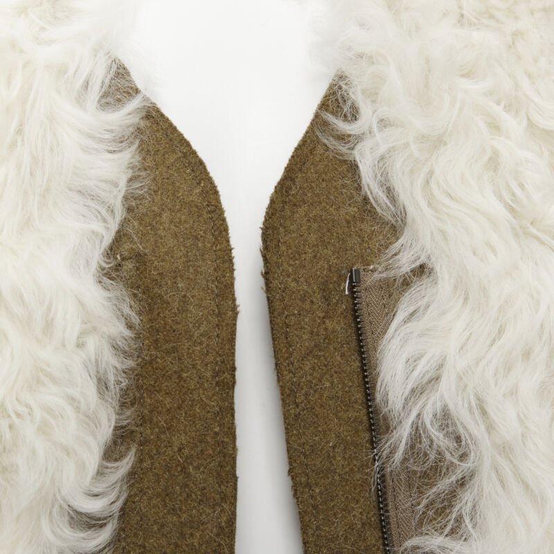 Marni Cream Shearling Winter Coat - Detail 2